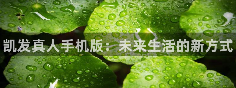 乐天堂fun登录界面入口：凯发真人手机版：未来生活的新方式